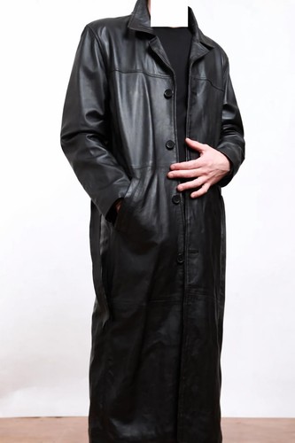 Mens black genuine - genuine, lambskin